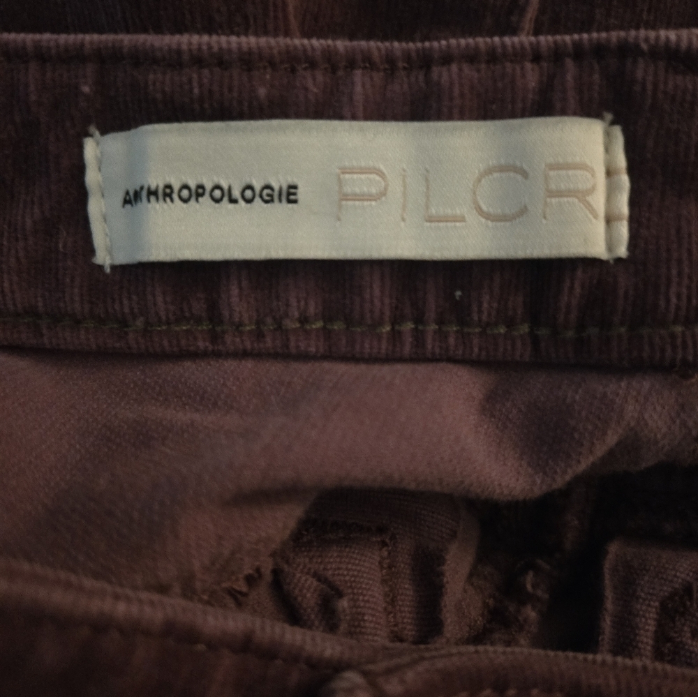 Pilcro Anthropologie High Rise Button Fly Skinny Corduroy Pants Size 25 Purple - Picture 11 of 14